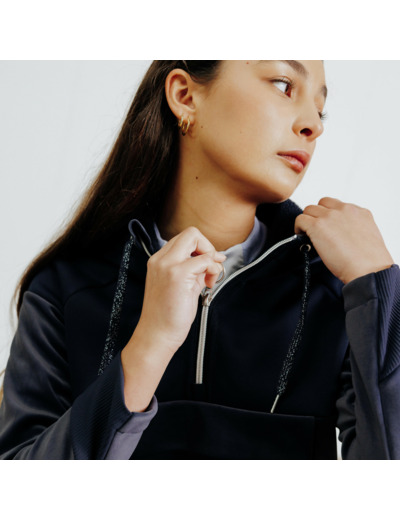 Sweat équitation chaud Femme - 900 bleu