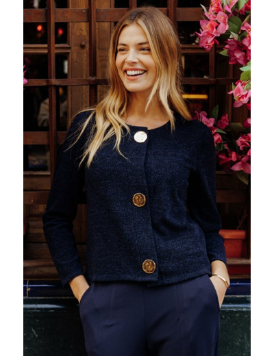 Cardigan avec fermeture gros boutons