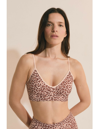Soutien-gorge brassière col V,Soutien-gorge brassière col V;${refinementColor}