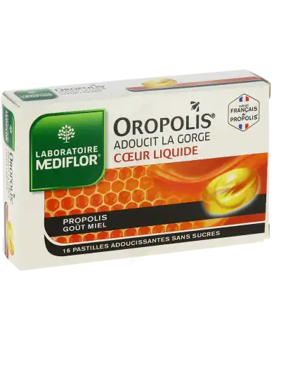 Oropolis Pastilles Coeur Liquide Sans Sucre Boîte De 16