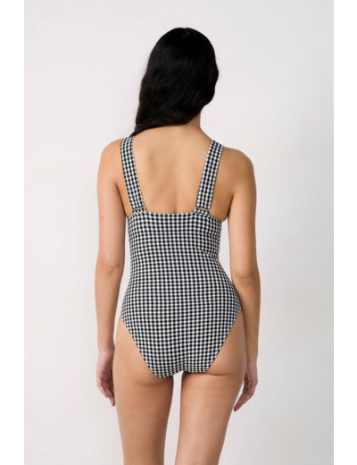 Maillot de bain 1 pièce à motif vichy