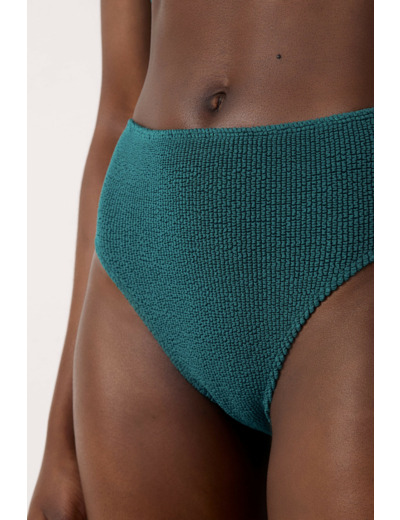 Culotte bikini taille haute en matière extensible bas de maillot