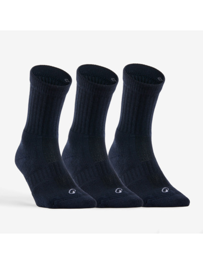 CHAUSSETTES DE TENNIS HAUTES DECATHLON RS 500 MARINE LOT DE 3