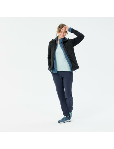 Veste polaire de randonnée - mh500 hood - femme