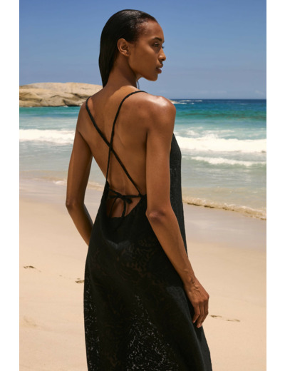 Robe longue dos nu avec coton,Robe longue dos nu avec coton;${refinementColor}