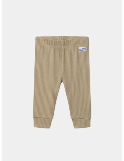 Legging uni côtelé