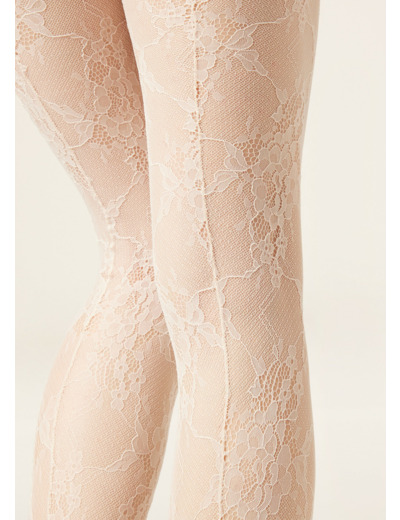 Collant en Dentelle à Fleurs