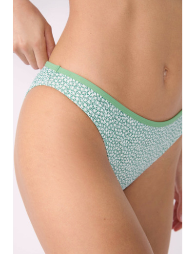 Culotte bikini bas de maillot fleuri