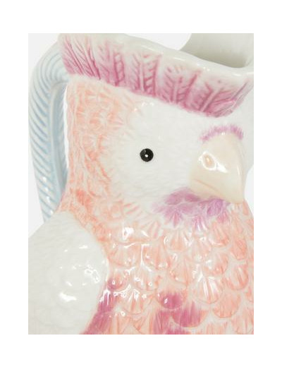 Carafe en céramique en forme de cacatoès
