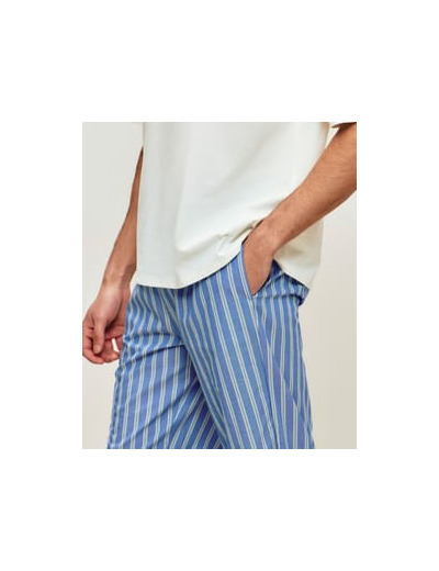 Pantalon en coton à rayures