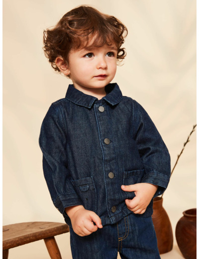 Veste bleue en jean à animation oreilles 3D