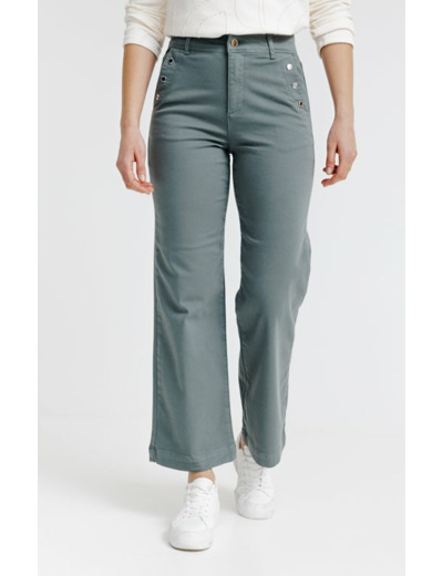 Pantalon large détail pont