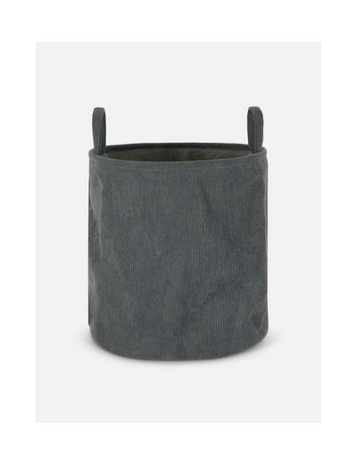 Panier à linge pliable en velours côtelé