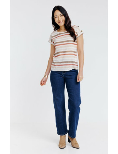 Tee-shirt rayé manches courtes