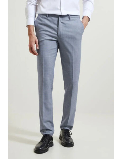 Pantalon de costume slim bi-ton - Bleu foncé