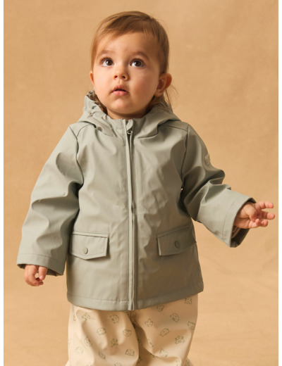 Imperméable détail rayé