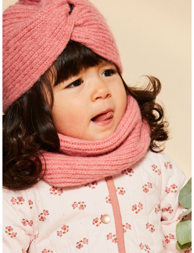 Snood vieux rose en tricot