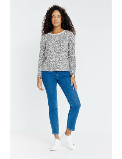 Tee-shirt jacquard manches longues