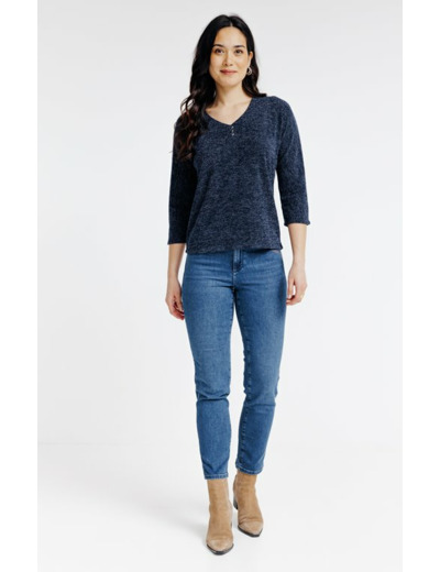 Pull matière fantaisie