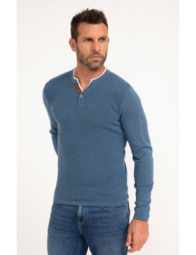 Pull col tunisien uni Jerti