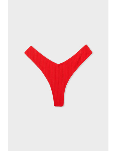 Brésilien high leg bas de maillot texturé