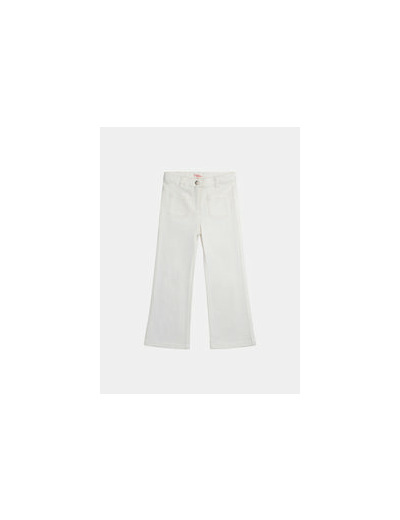 Pantalon blanc cassé à poches pour fille