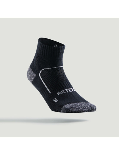 CHAUSSETTES DE SPORT MI-HAUTES ARTENGO RS 900 NOIR BLANC LOT DE 3