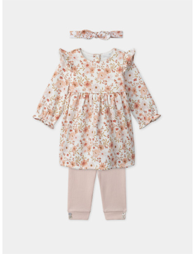 Ensemble de jour robe + pantalon+ bandeau