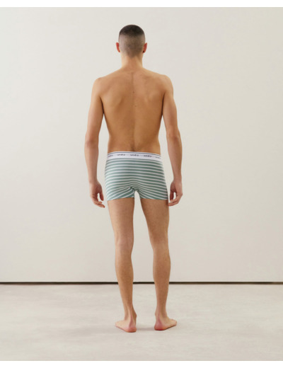Boxer à rayures en coton