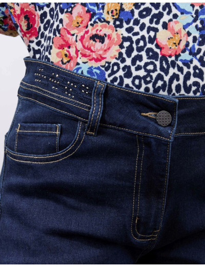 Jean 7/8 slim MARINE Femme