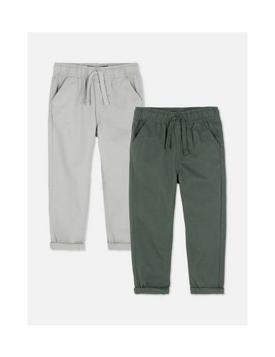 Lot de 2 pantalons en sergé