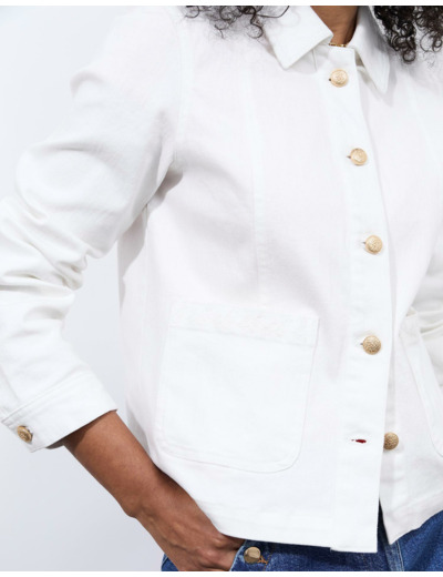 veste chemise unie BLANC Femme
