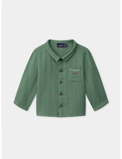 Chemise verte sapin Bébé Garçon