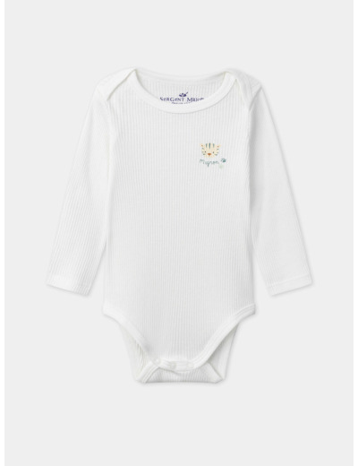 Lot de 3 bodies bébé garçon à manches longues en coton issu de l'agriculture biologique