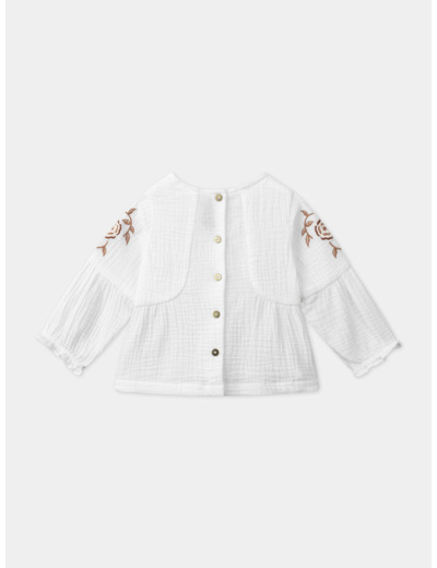 Chemisier broderie fleurs