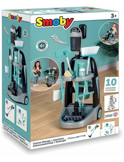 CHARIOT MÉNAGE AVEC ASPIRATEUR ROWENTA - SMOBY