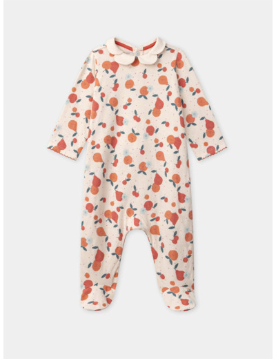 Grenouillère écrue imprimé fruits Bébé Fille