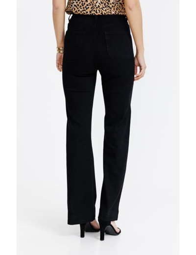 Jean noir poches plaquées