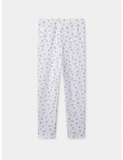 Chemise de nuit bleu clair imprimée fée et legging fleuri Fille