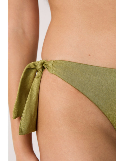 Bikini brésilien à nouer bas de maillot pailleté