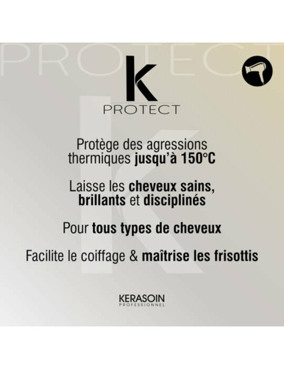 Thermo-protecteur à la kératine pour sèche-cheveux K Protect