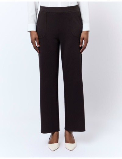 Pantalon long uni MARRON Femme