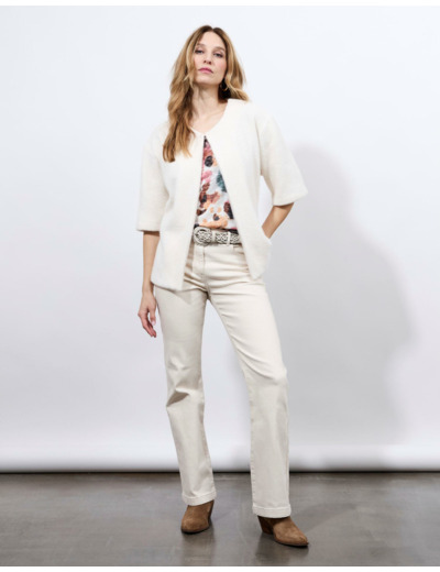 Gilet uni BEIGE Femme