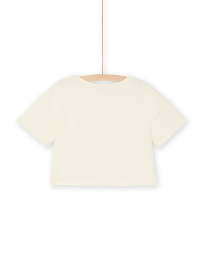 T-shirt écru foncé à motifs fleuris et perroquet