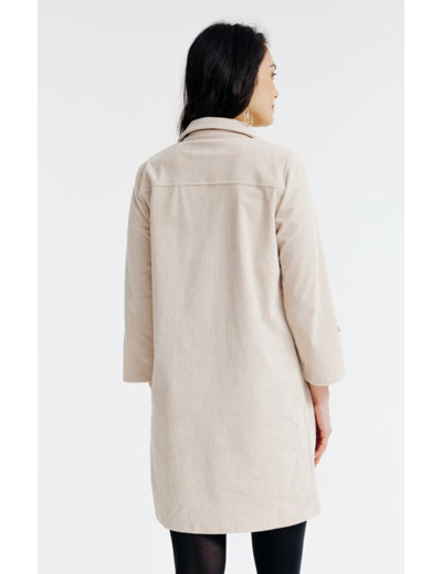 Robe tunique en velours côtelé