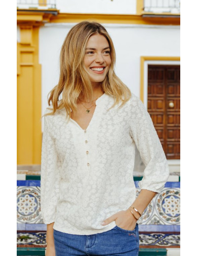 Tee-shirt fantaisie manches 3/4