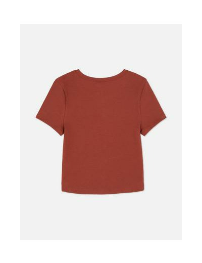 T-shirt côtelé à manches courtes