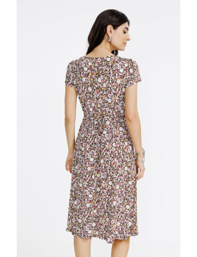 Robe patineuse en maille imprimée