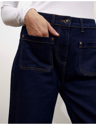 Jean long Wide MARINE Femme
