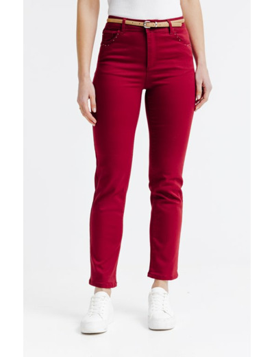 Pantacourt coton et ceinture